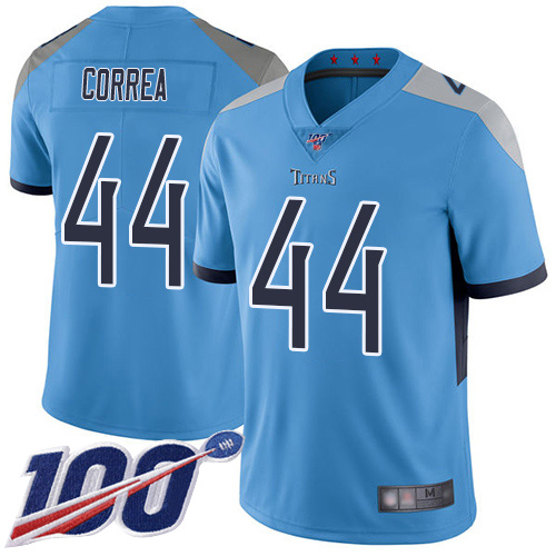 Tennessee Titans Limited Light Blue Men Kamalei Correa Alternate Jersey NFL Football 44 100th Season Vapor Untouchable